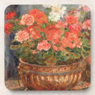 Pierre ein Renoir   Pelargonien in einem kupfernen Untersetzer