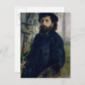 Pierre ein Renoir | Porträt von Claude Monet Postkarte (Vorne/Hinten)