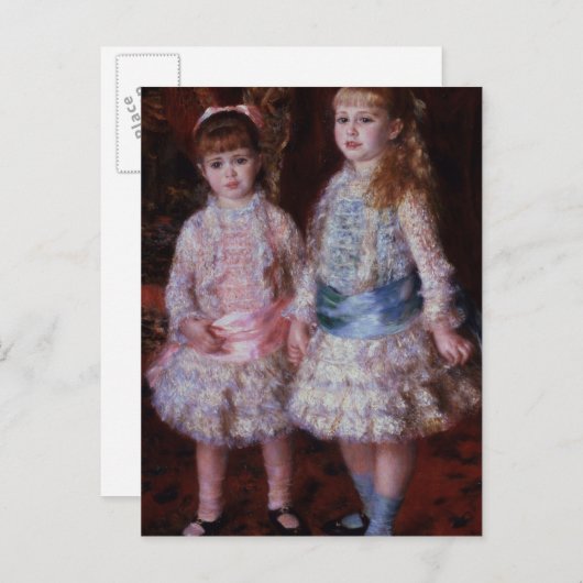 Pierre ein Renoir | rosa und Blau Postkarte (Vorne/Hinten)