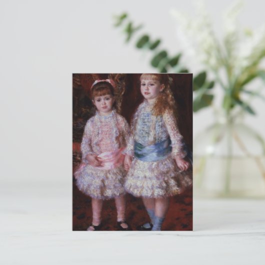 Pierre ein Renoir | rosa und Blau Postkarte (Stehend Vorderseite)
