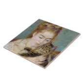 Pierre eine Renoir | Frau mit einer Katze Fliese (Seite)