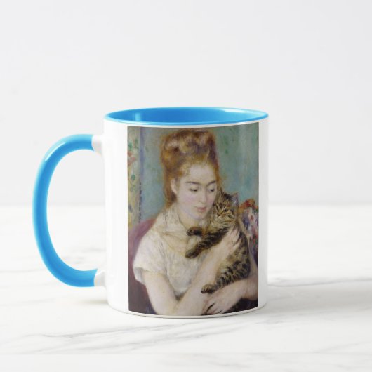 Pierre eine Renoir | Frau mit einer Katze Tasse (Links)