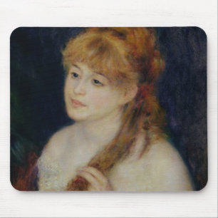 Pierre eine Renoir junge Frau, die ihr Haar Mousepad