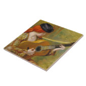 Pierre eine Renoir | junge spanische Frau mit Fliese (Seite)