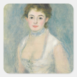 Pierre eine Renoir   Madame Henriot Quadratischer Aufkleber