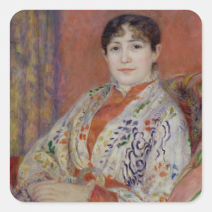 Pierre eine Renoir   Madame Heriot Quadratischer Aufkleber