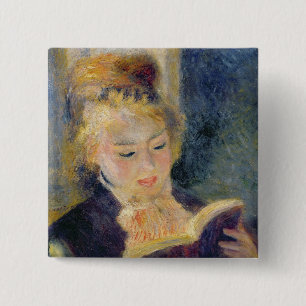 Pierre eine Renoir   Mädchen-Lesung Button