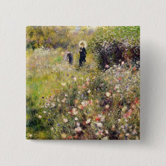 Pierre eine Renoir | Sommer-Landschaft Button (Vorderseite)