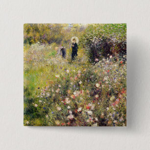 Pierre eine Renoir Sommer-Landschaft Button