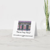 PIERRE FREY: PARIS NOTECARD KARTE (Rückseite)