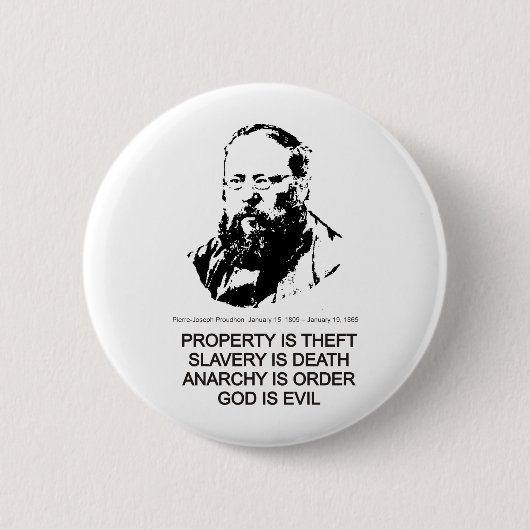 Pierre-Joseph Proudhon Button (Vorderseite)