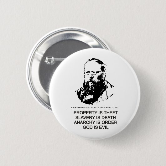 Pierre-Joseph Proudhon Button (Vorne & Hinten)