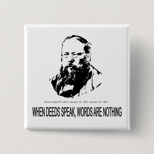 Pierre-Joseph Proudhon Button (Vorderseite)