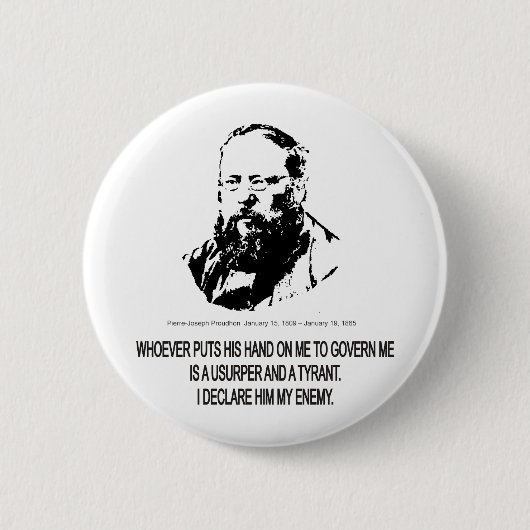 Pierre-Joseph Proudhon Button (Vorderseite)