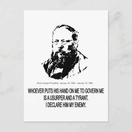 Pierre-Joseph Proudhon Postkarte (Vorderseite)