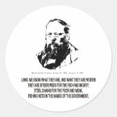 Pierre-Joseph Proudhon Runder Aufkleber (Vorderseite)