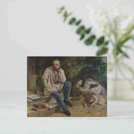 Pierre Joseph Proudhon und seine Kinder Postkarte (Stehend Vorderseite)