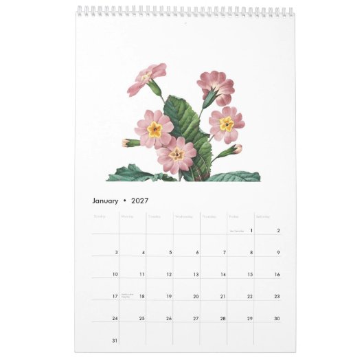 Pierre-Joseph Redouté 2015 Kalender (Jan 2027)