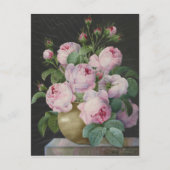 Pierre Joseph Redoute - Rosen in einer Vase Postkarte (Vorderseite)