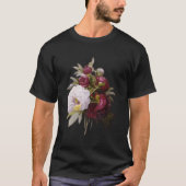 Pierre Joseph Redoute White Peony Paint Blume T-Shirt (Vorderseite)
