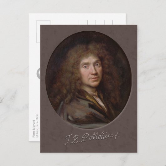 Pierre Mignard Molière CC0589 Postcard Postkarte (Vorne/Hinten)