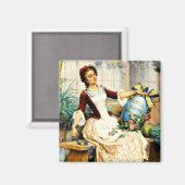 Pierre Outin - Ostereier, Kunstmalerei Magnet (Vorderseite/Rückseite)