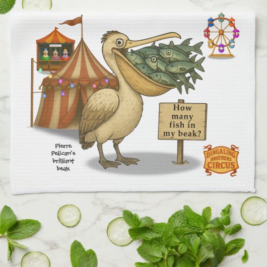 Pierre pelican's brilliant beak geschirrtuch (Gefaltet)