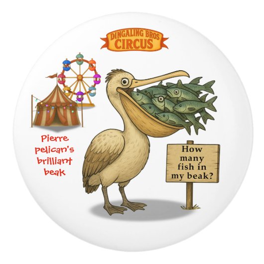 Pierre pelican's brilliant beak keramikknauf (Vorderseite)