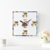 Pierre pelican's brilliant beak quadratische wanduhr (Zuhause)