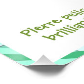 Pierre Pelikans brillanter Schnabel Poster (Ecke)