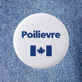 Pierre Poilievre Blue Canadian Flag Color Button