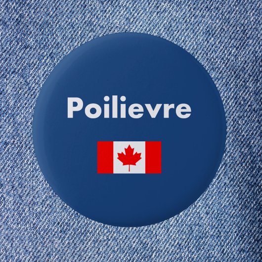 Pierre Poilievre Canada Canadian Flag Dark Color Button