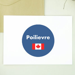 Pierre Poilievre Canada Canadian Flag Dark Color Runder Aufkleber