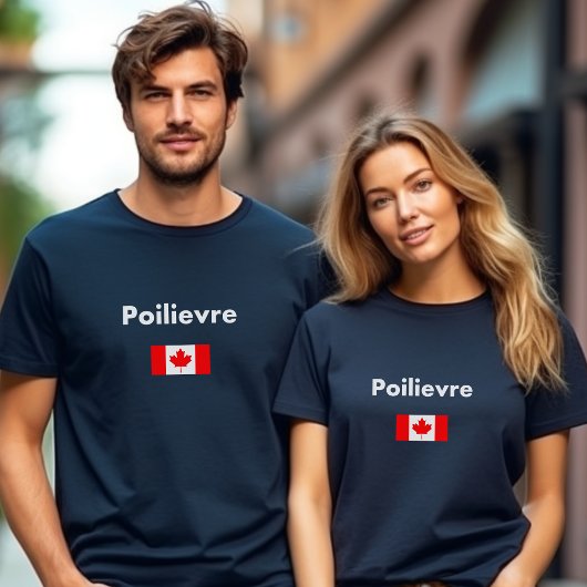 Pierre Poilievre Canada Canadian Flag Dark Color T-Shirt