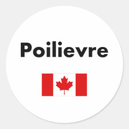Pierre Poilievre Canada Canadian Flag Light Color Runder Aufkleber