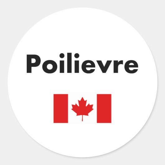 Pierre Poilievre Canada Canadian Flag Light Color Runder Aufkleber (Vorderseite)