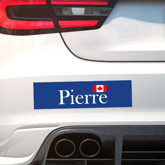 Pierre Poilievre mit Offizieller kanadischer Flagg Autoaufkleber