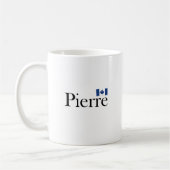 Pierre Poilievre mit Offizieller kanadischer Flagg Kaffeetasse (Links)