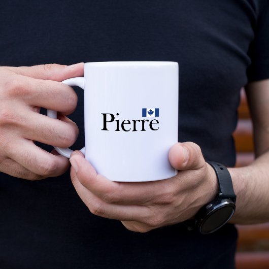 Pierre Poilievre mit Offizieller kanadischer Flagg Kaffeetasse
