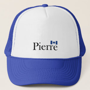 Pierre Poilievre mit Offizieller kanadischer Flagg Truckerkappe