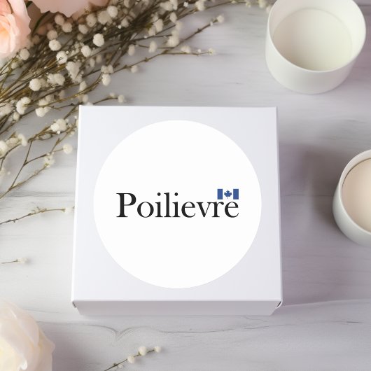 Pierre Poilievre Offiziell kanadische Flagge Runder Aufkleber