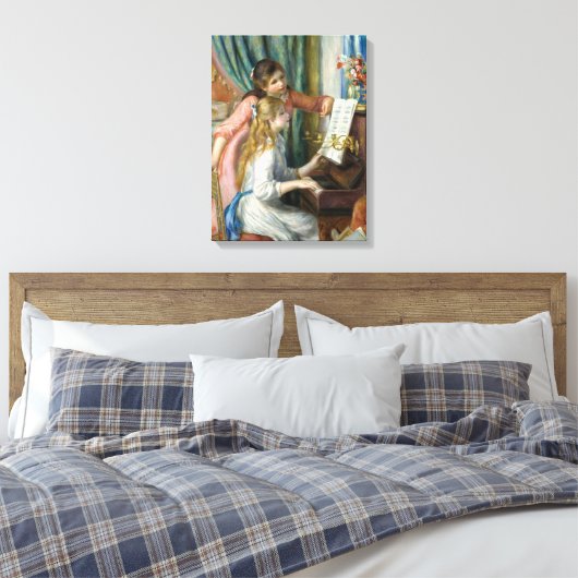 Pierre Renoir - Junge Mädchen am Piano Leinwanddruck (Insitu (Schlafzimmer))