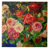 Pierre Renoir Malerei, Rose, Fliese (Vorderseite)