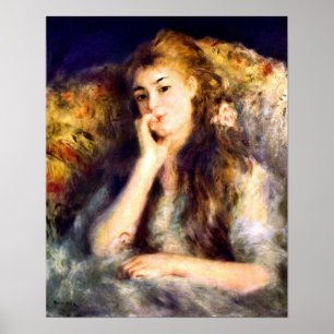 Pierre Renoir - Porträt eines Mädchens in den Poster