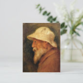 Pierre Renoir - Selbstportrait mit einem Weißhut Postkarte (Stehend Vorderseite)