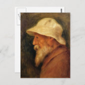 Pierre Renoir - Selbstportrait mit einem Weißhut Postkarte (Vorne/Hinten)
