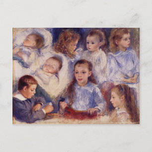 Pierre Renoir - Studien über die Kinder von Paul B Postkarte