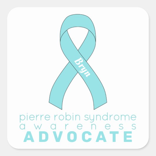 Pierre Robin Syndrom Advocate White Quadratischer Aufkleber (Vorderseite)
