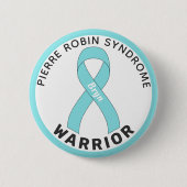 Pierre Robin Syndrom Warrior Ribbon White Button (Vorderseite)