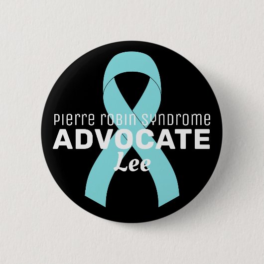 Pierre Robin Syndrome Advocate Ribbon Black Button (Vorderseite)